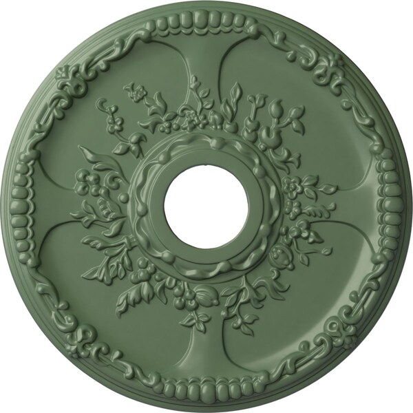Ekena Millwork Antioch Ceiling Medallion (Fits Canopies up to 3 1/2"), 18"OD x 3 1/2"ID x 1 3/8"P, Athenian Green CM18SEAGF - main